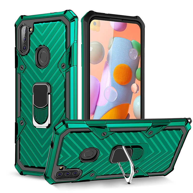 Противоударный чехол для Samsung A11 Armor роскошный Автомобильный держатель Galaxy A 11 |