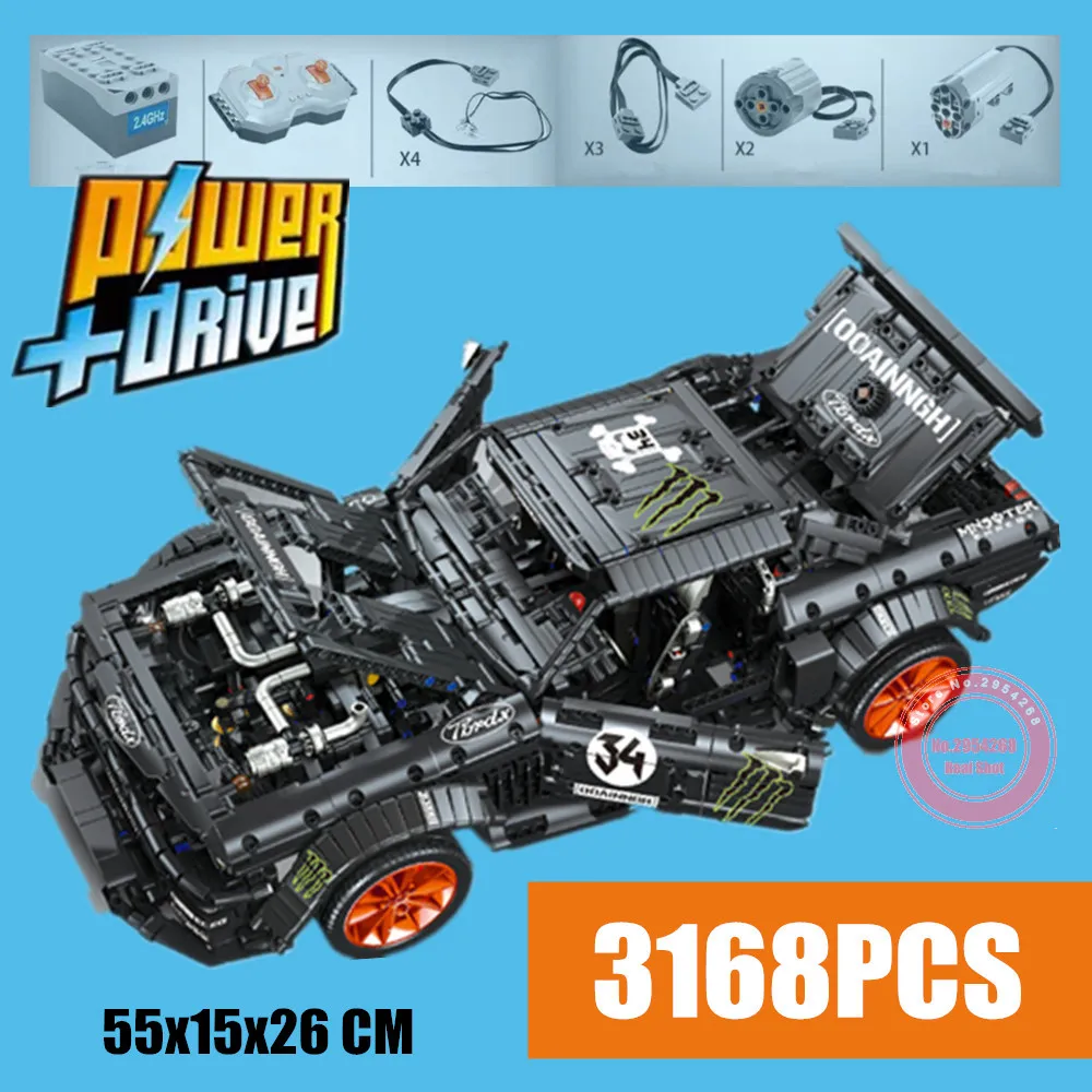 

RC Motor Power Function Ford Mustang Hoonicorn RTR V2 Racing Car Fit Lepining Technic 20102 MOC-22970 Building Blocks Bricks Toy