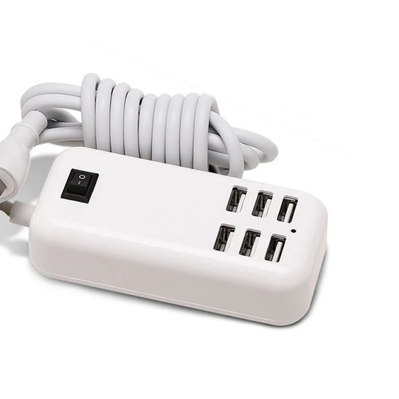 Зарядная станция с 6 USB портами 20 Вт 1 5 м|Зарядные устройства| |