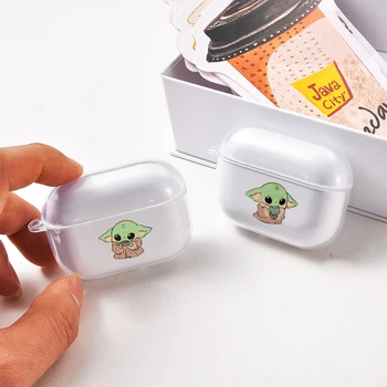 

Cartoon Baby Yoda Earphone Case For Apple Airpods Pro Clear Soft Silicone Protective Cover Charging Box Capa Transparent Coque