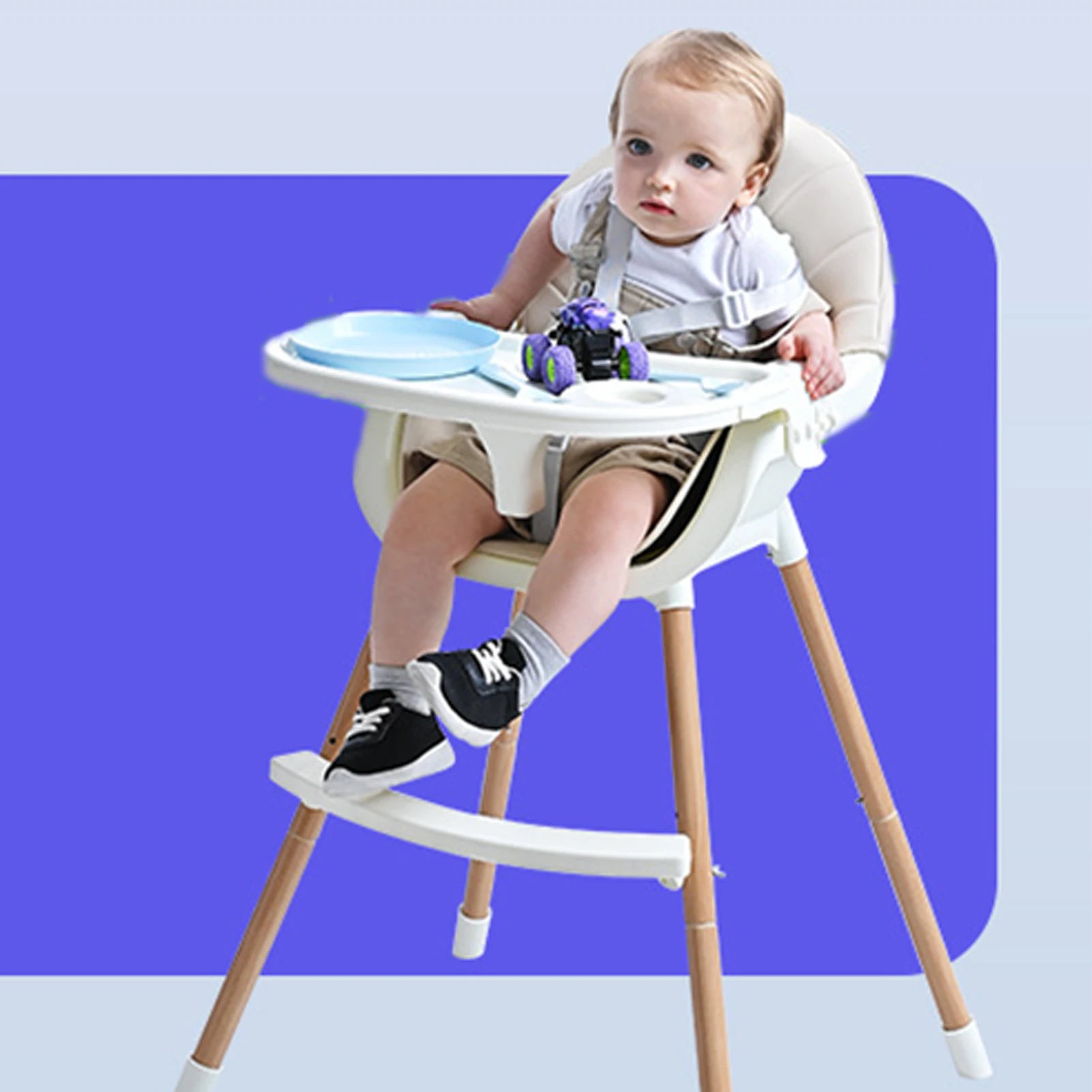 Chaise haute style bois - Cozymum