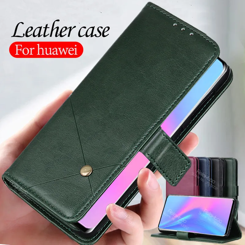 Магнитный чехол книжка из гладкой кожи для huawei p40 pro p30 lite mate 30 on honor 10 light 9x8x8s 20 20s