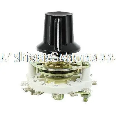 

Plastic Knob 1 Pole 8 Throw Single Deck Rotary Switch 1P8T KCZ-1*8