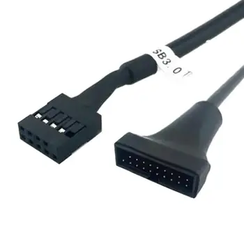 

PC USB 2.0 9Pin Male to Motherboard 3.0 20Pin Female Adapter Cable Converter Support