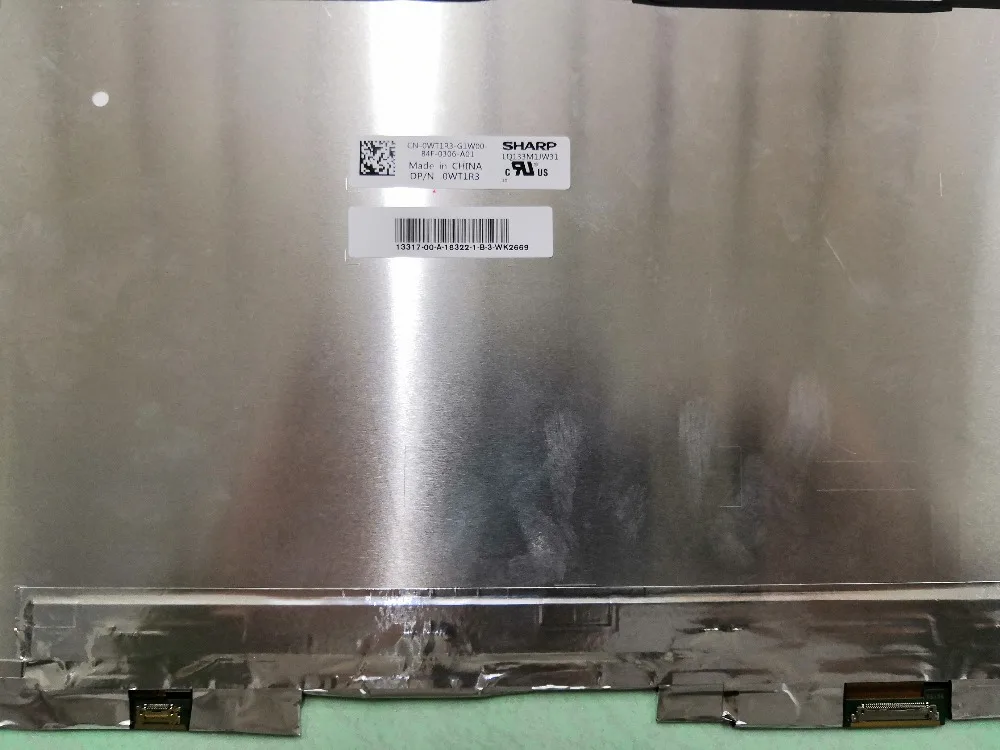 Прошел испытания 13,3 ''ноутбук светодиодный экран матрица LQ133M1JW31 FHD ips 1920*1080 EDP 30PIN для DELL XPS 13 9370 только ЖК-дисплей