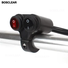 Алюминий сплав 2-in-1switch 7/8in 22 мм на руль мотоцикла или Брак фара включения/выключения света Водонепроницаемый Аксессуары для мотоцикла