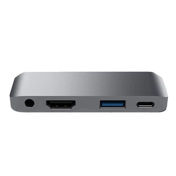 

USB C Hub with 3.5Mm o Jack 4K HDMI 5Gbps USB Port 18W Charging Multi Hub for 2018 IPad Tablet Laptop Desktop SmartPhone