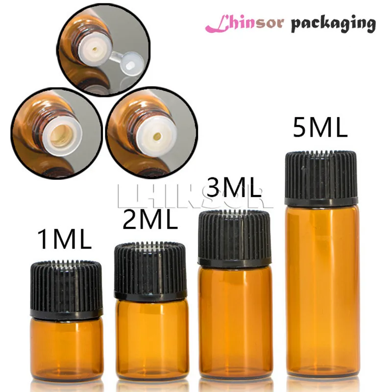 100pcs/Lot 1ml 2ml 3ml 5ml Amber Thin Glass Vials with Pipette Doterra Essential Oil Cosmetic Perfume Refillable Bottles | Красота и