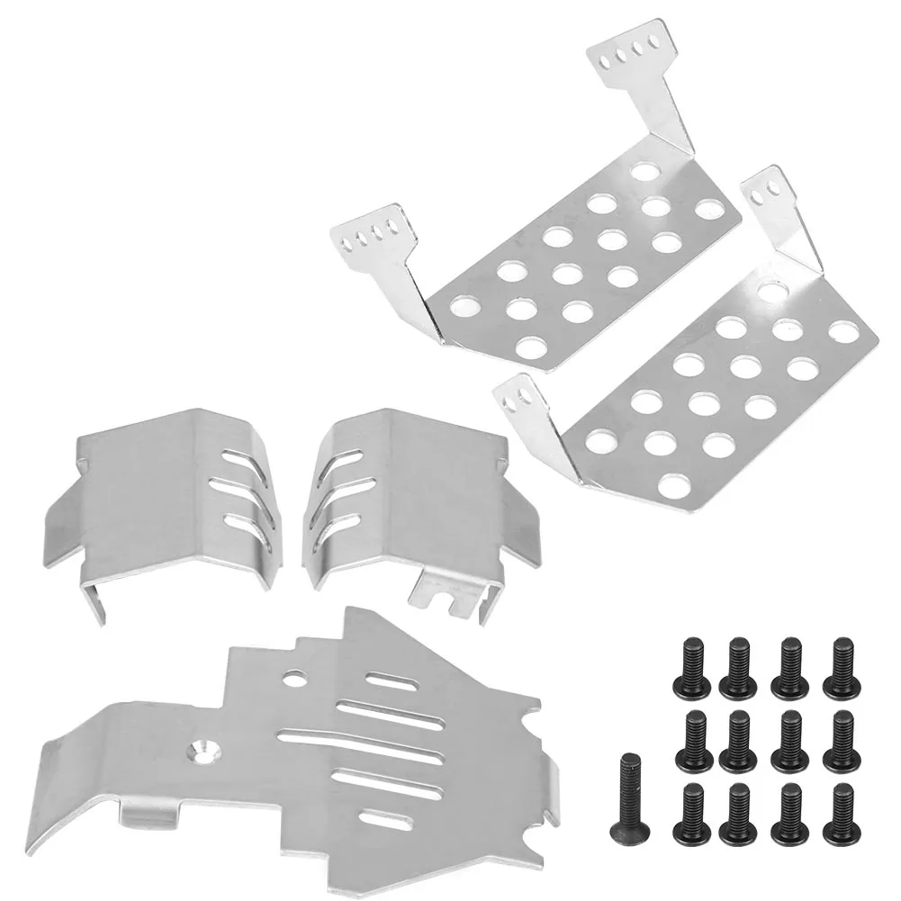 

5pcs/Set RC Chassis Armors Stainless Steel Protection Skid Plate Chassis Armor RC Accessory For Traxxas TRX-4 82056-4 RC Car