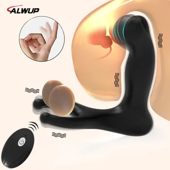 3 in 1 Vibrator Prostate Massager Remote Control Anal Plug Heating Vibrating Butt Stimulator Male Sex Toys for Men Women Couples 1