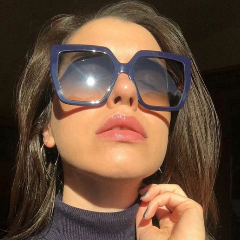 Women Designer Sun Glasses Modern Fashion Shades Luxury Black Square