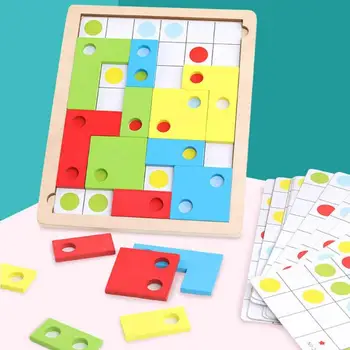 

Building Blocks Cute Cartoon Puzzles Toy Children Educational Teaching Aids Multi-function Game Board Hole Intelligence Box