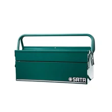 SATA 95117 для Инструм. Ящик(430x200x175) металл. раскладной.многофункциональный Ящик металлический для инструментов, 3 отсека