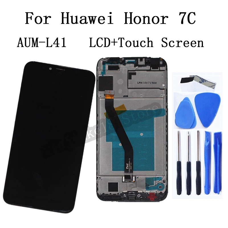 

5.7-inch With Frame For Huawei Honor 7C Aum-L41 LCD Display touch screen digitizer Assembly For Honor 7C Phone Parts replacement