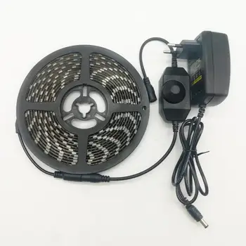 

LED Strip lights 12V SMD5050 Warm white/White 12V 5M 300leds Dimmable brightness LED Light Tape Ribbon Strip kit with adapter