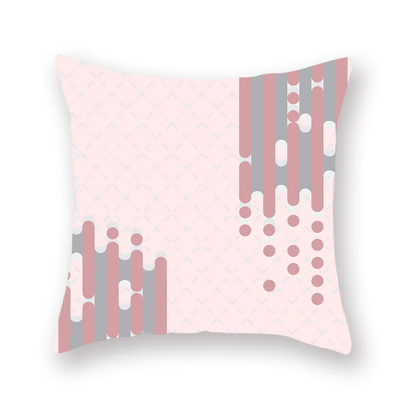 Lanke простой геометрический Стильный чехол для подушки, аксессуары для домашнего текстиля, чехол для подушки для спальни для дома или офиса, Декоративные 45*45 см - Color: Red