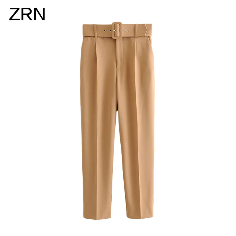

Women's suit pants 2020 Office business wear pants retro high-waisted versatile slacks come in a variety of colors with a belt