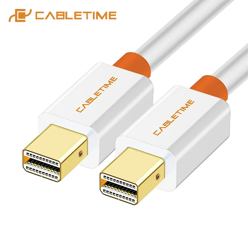 CABLETIME 2019 New High quality Mini DP to Mini DP Displayport Cable dp adaptor for Macbook/Mac Lenovo Dell 4K display C051 CABLETIME 2019 New High quality Mini DP to Mini DP Displayport Cable dp adaptor for Macbook/Mac Lenovo Dell 4K display C051