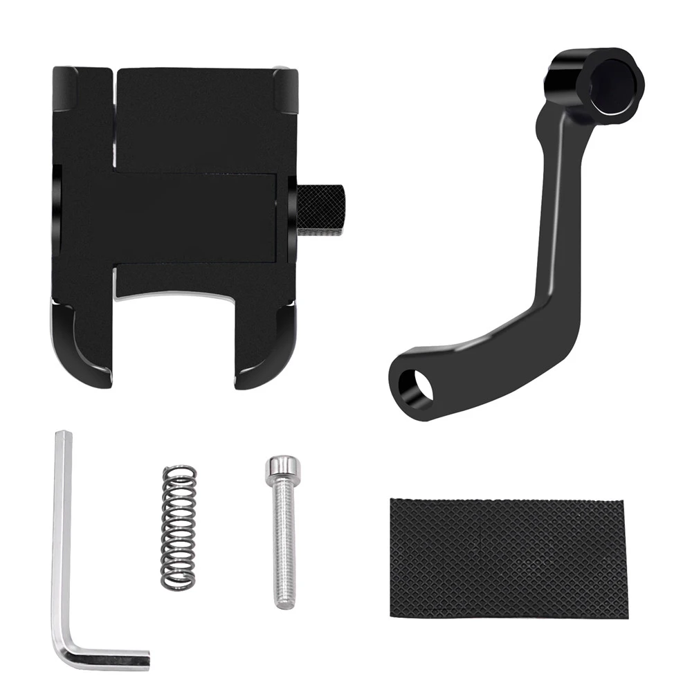 

Motorcycle Universal Aluminum Phone Holder with USB Charger Moto Handlebar Bracket Stand for 4-6 inch Mobile Phone Mount
