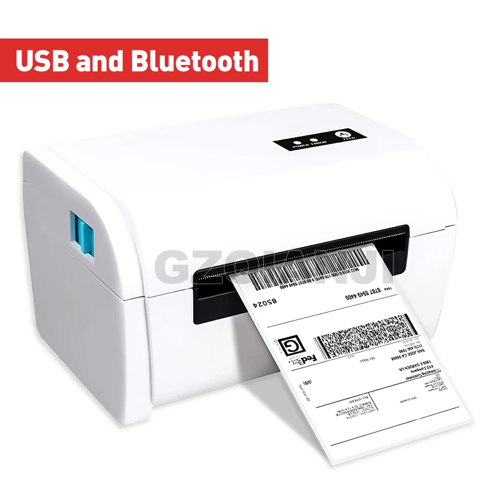 USB and Bluetooth 4 дюйма Термальность принтера для печати штрих-кодов принтер этикеток этикетки принтер 100*100/100*150 UPS DHL FedEx сервис экспресс-доставки этикетки для печати - Цвет: USB and Bluetooth