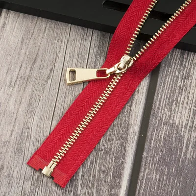 redgold 2 шт. 3#40 см 70 см Lightgold Open-end металлическая молния для шитья куртки юбка молния Cremalleras молния DIY аксессуары для одежды - Цвет: redgold