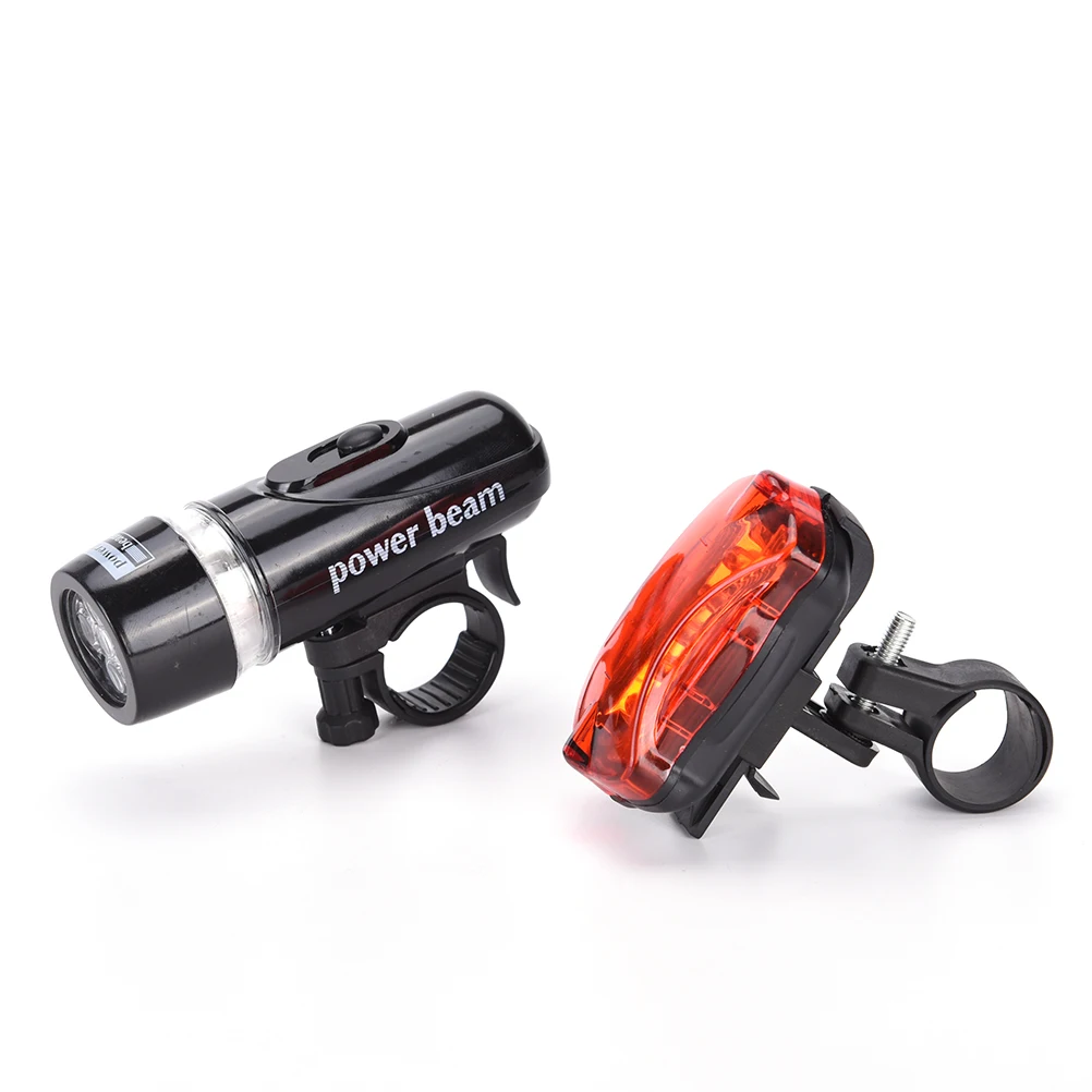 Waterproof Ultra Bright 5 LED Cycling Bicycle Light Set Bike Front Head Light + 5 LED Rear Safety Flashlight Tail light Lamp