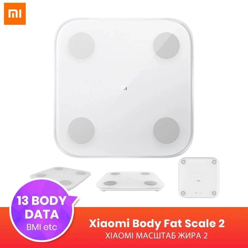 Оригинальные смарт весы Xiaomi MI Smart Scale 2 для определения состава тела и жира Bluetooth 5 0