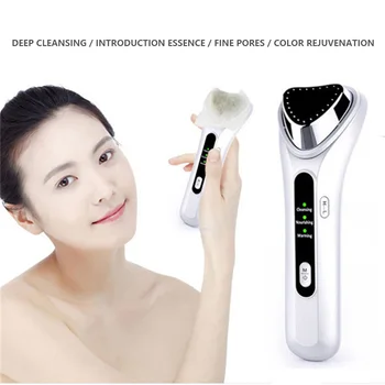 

Face Lifting Ultrasonic Warm Hot Therapy Massager Sonic Ion Vibration Clean Moisturize Wrinkle Removal Skin Tightening Device