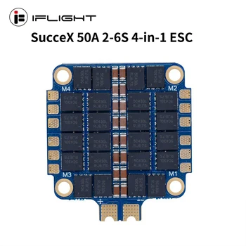 

iFlight SucceX 50A 2-6S BLHeli_S 4-in-1 ESC support DShot150/300/600/1200 MultiShot/ OneShot 30.5X30.5 for FPV Racing Drone