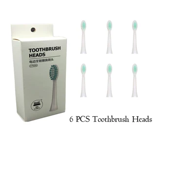 

6Pcs Spare Head For Powerful Ultrasonic Sonic Electric Toothbrush BSD001 Electric Toothbrush Bath Use Waterproof IPX7