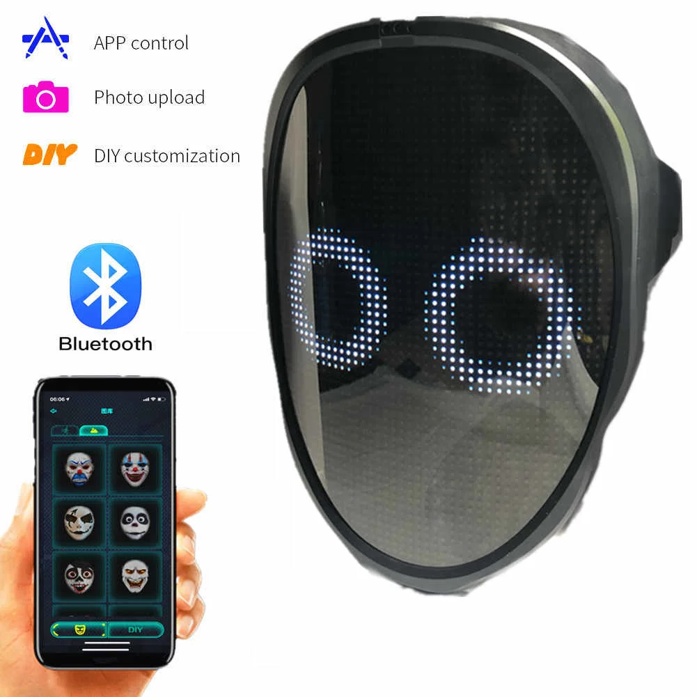 Bluetooth Rgb Led Brandt Diy Фото анимация текст Хэллоуин Рождество карнавал костюм