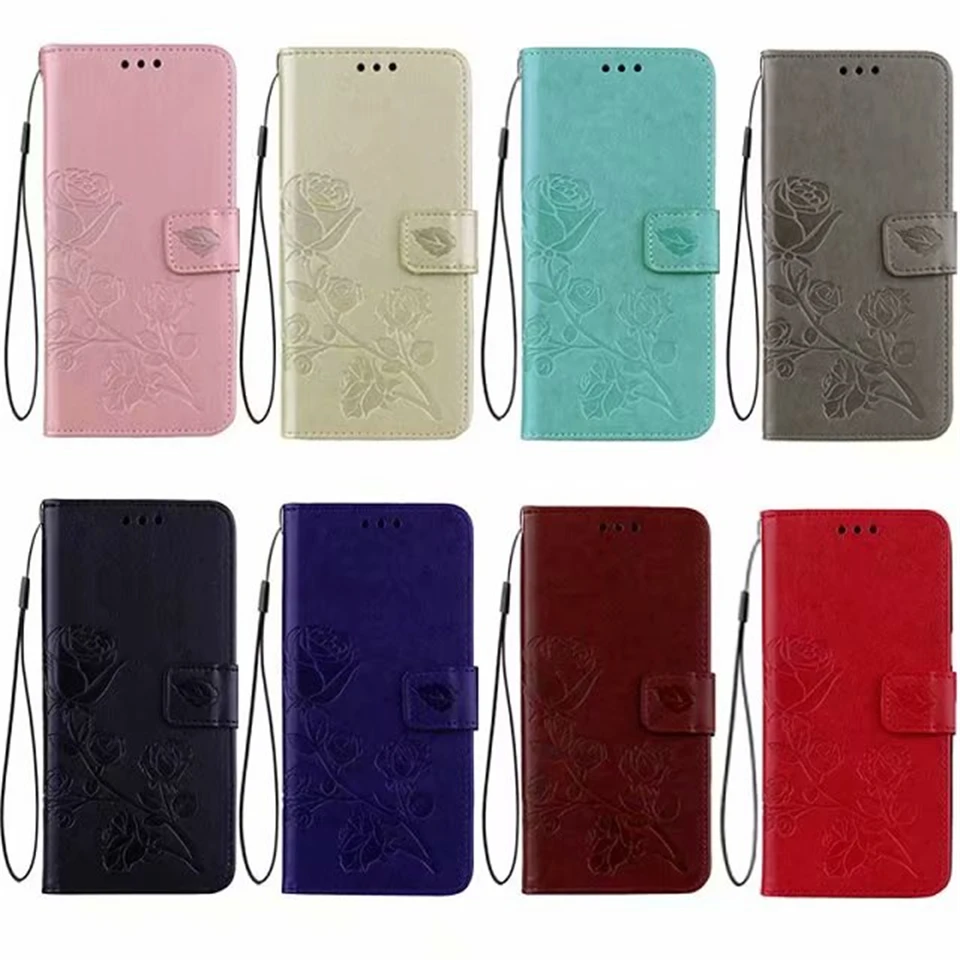 Кожаный чехол для XiaoMi RedMi 5A 5 Plus 4A 4X 3S Mi 5X A1 с объемным рельефным рисунком розы