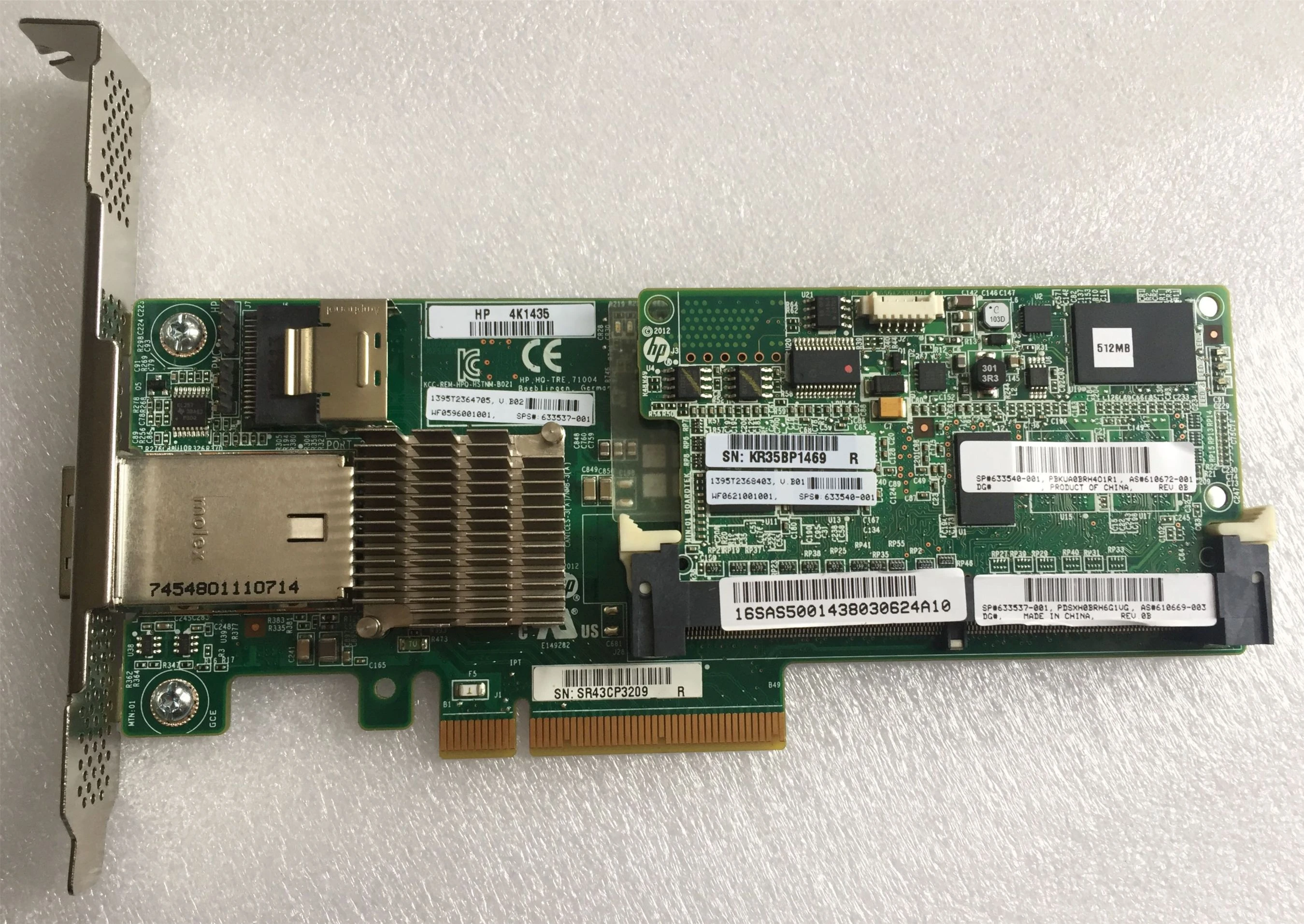 633537-001 HP 631667-B21 Smart Array P222//512MB FBWC Controller 610669-001