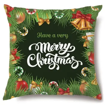 

2020 Christmas Jacquard Pillowcase Polyester Cushion Cover For Living Room Sofa Cushion Eet Pillowcase Cushion Pillow Cover