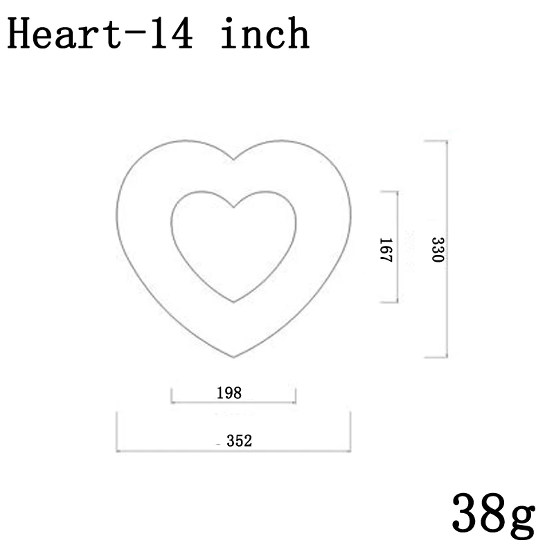 Heart -14 inch Meibum PET Крем в пластиковой баночке муссовый торт формочка для десерта Любовь Сердце 0-8 номеров Свадьба День рождения Кондитерские украшения формы - Цвет: Heart -14 inch