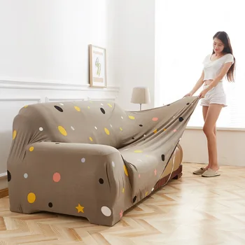 

Elastic Stretch Sofa Cover for Living Room Couch Cover L shape Armchair Cover Single/Two/Three seat,non-slip fabric combination