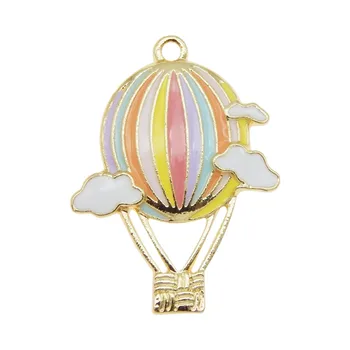 

4pcs/pack hot air balloon pendant 31*23mm Clouds Jewelry DIY Chain Necklace Bracelet Charms New Earrings Accessories Craft