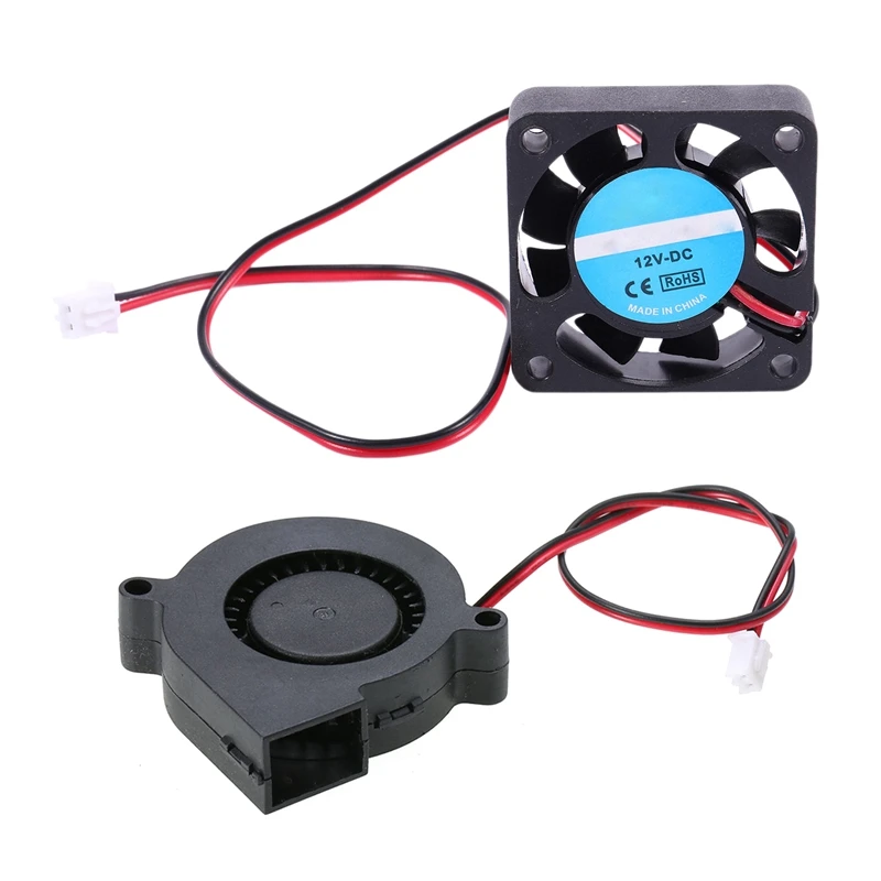 

1Pc 12V DC 50mm Blow Radial Cooling Fan Hotend Extruder for RepRap 3D Printer & 1PCS Cooler Axial Fan 12V 40X40X10mm for Arduino