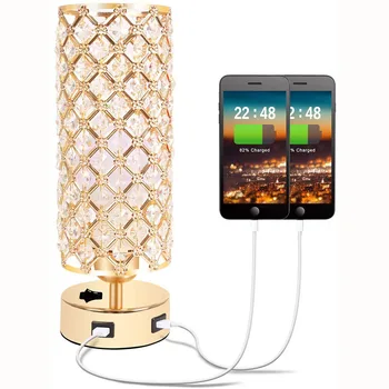 

for amazon hot style USB charging crystal lamp contemporary and contracted berth lamp table light a night light
