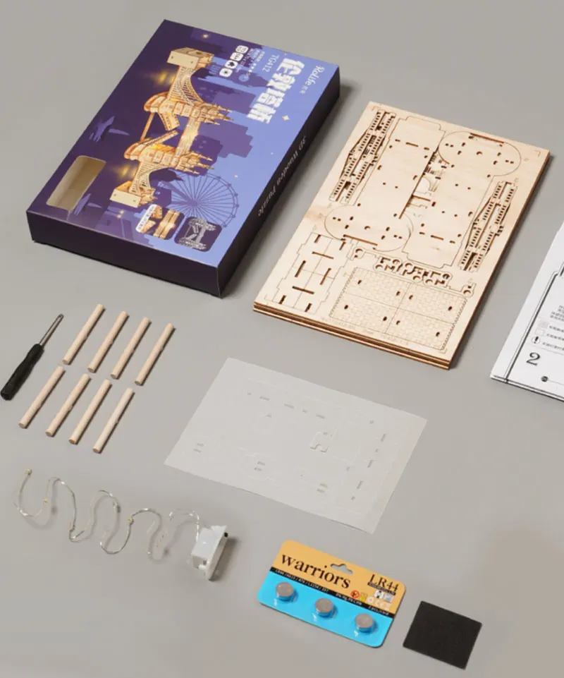 3D Wooden Puzzle Game Big Ben Tower Bridge Pagoda Building Model