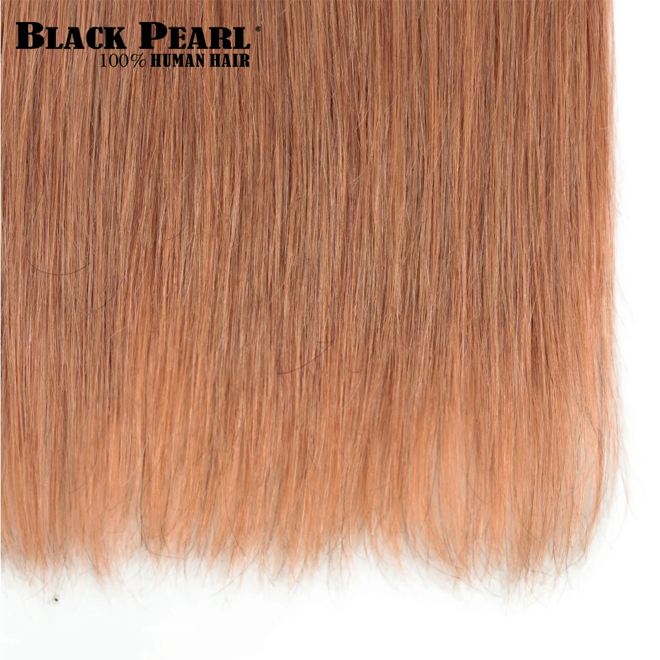 Черный жемчуг бразильские прямые волосы пучки с закрытием Remy человеческие волосы 3 пучка с закрытием цвет O блонд II