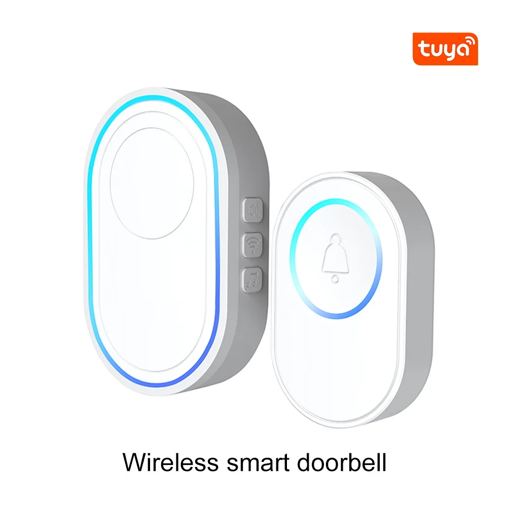Tuya-timbre sin hilos para exteriores, intercomunicador inteligente para apartamentos, Wifi, timbre de puerta, Alarma para seguridad del hogar con 58 tonos de llamada