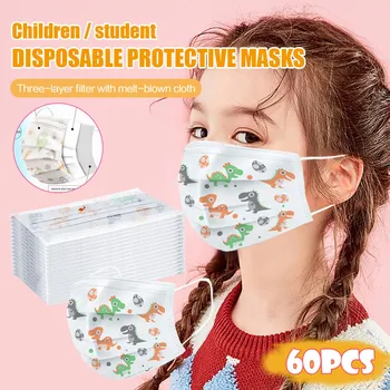 

Cartoon Kids Disposable Mask 3 Layer Child Filter Hygiene Thicken Children's Face Mouth Mask Earloop Fast Delievry Mascarilla