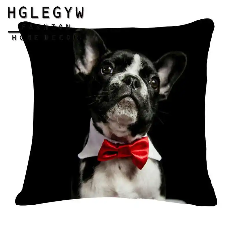 1 шт. Милый хлопковый льняной Чехол Подушка с рисунком собаки для дома спальни
