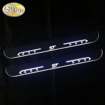 

2PCS Acrylic Dynamic LED Door Sill Car Scuff Plate Pedal Threshold Welcome Light For Ford Focus Fiesta Kuga Escape ST