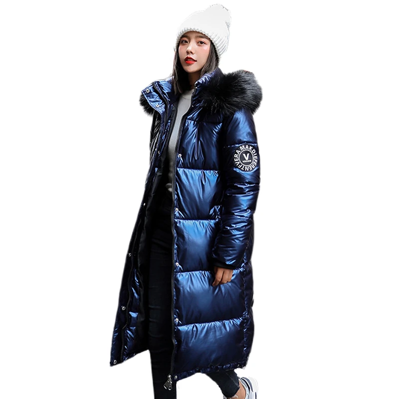 Women's plus size coat with fur hood Clearance