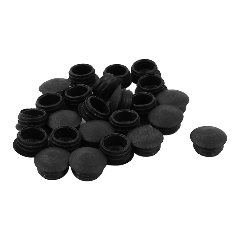 

Blanking End Caps 13mm Dia Plastic Round Tubing Tube Inserts 24 Pcs