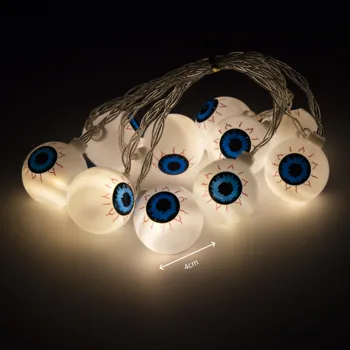 

1.5m Halloween Decor LED String Lights Home Outdoor Party Supplies Hanging Horror Pumpkin Spider Skull Ghost Skeletons Bat Lamp