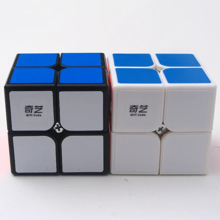 QiYi QiDi 2x2 скоростной куб твист Черный Белый Qiyi обучающая игрушка обучающая Голова Прямая