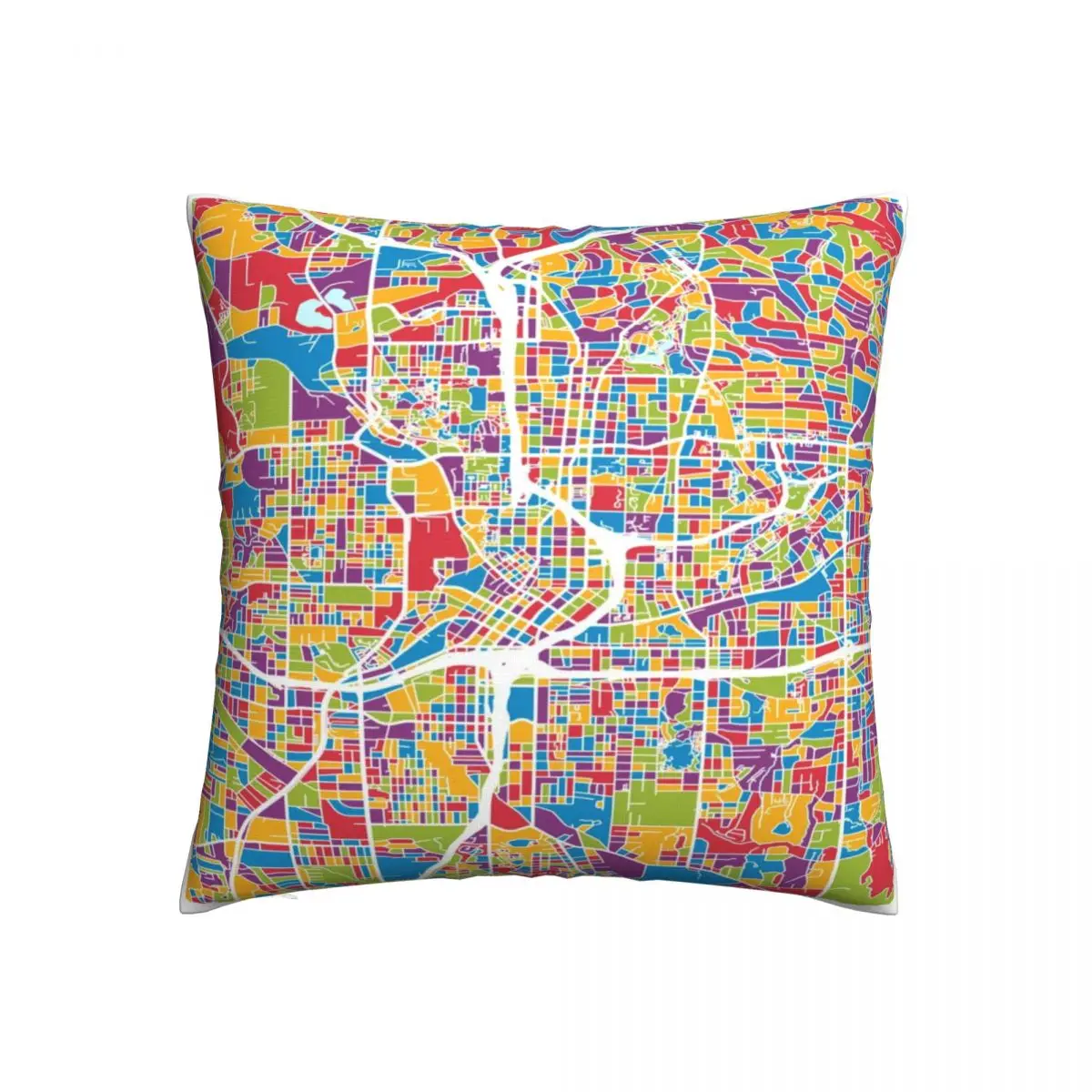 Чехол для подушки с изображением карты Джорджии Атланты чехол льняная наволочка